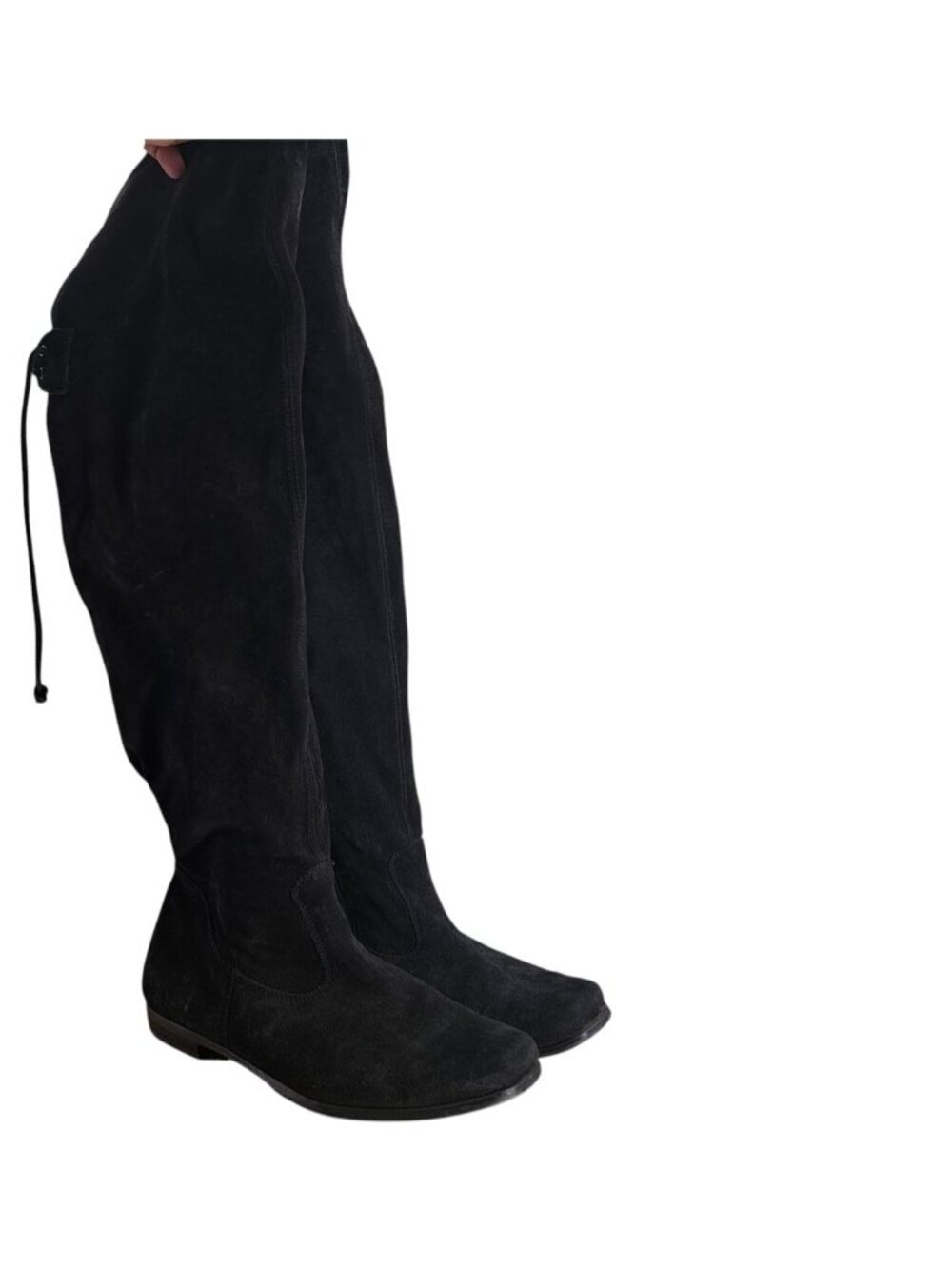 Paul Green Pull On Suede Over the Knee Riding Boots Size UK 6.5 US 9 Goth Pirate
